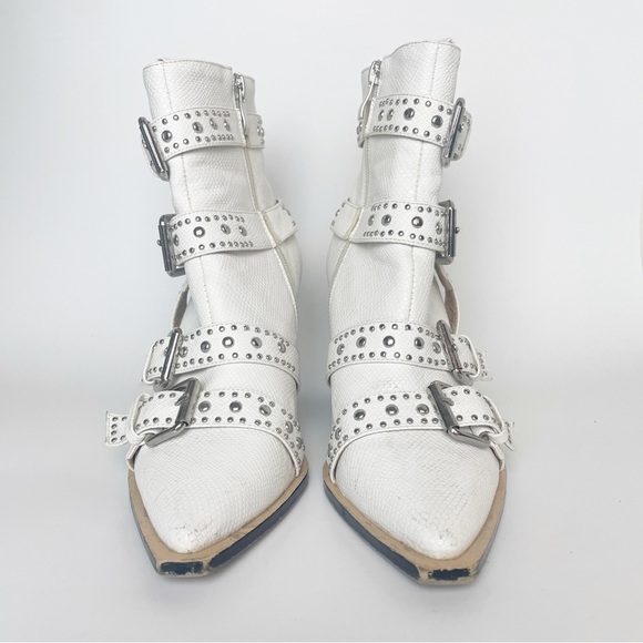 Azalea Wang white snakeskin boots size 9 - Picture 6 of 14